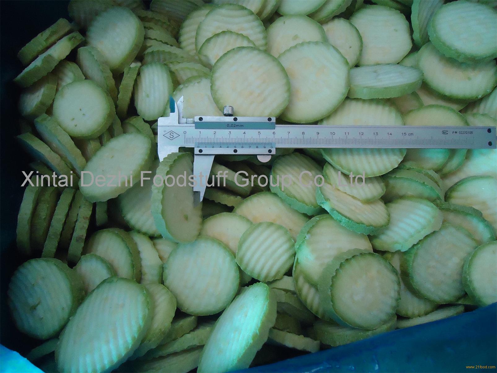 Frozen sliced zucchini